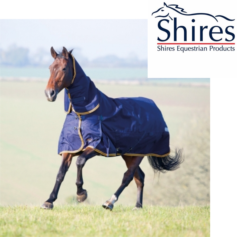 Shires Highlander Plus 200g Combo Turnout Rug - Navy/Yellow 